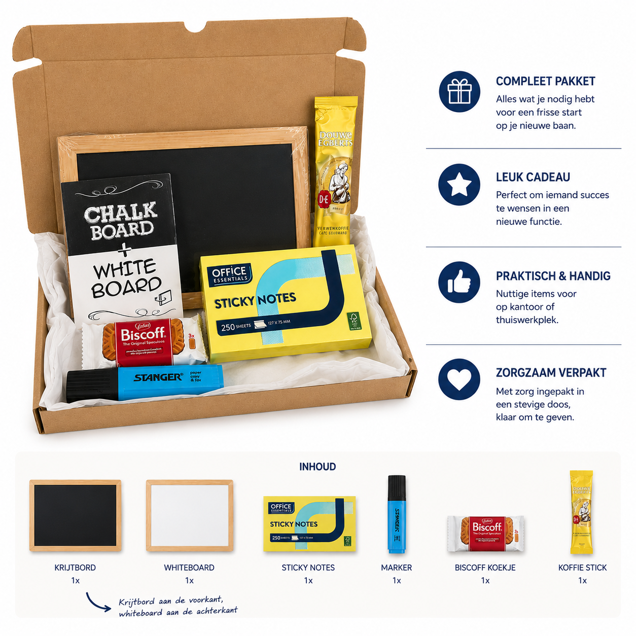 Nieuwe Baan Survival Kit Cadeau | Origineel Cadeau voor Collega of Eerste Werkdag
