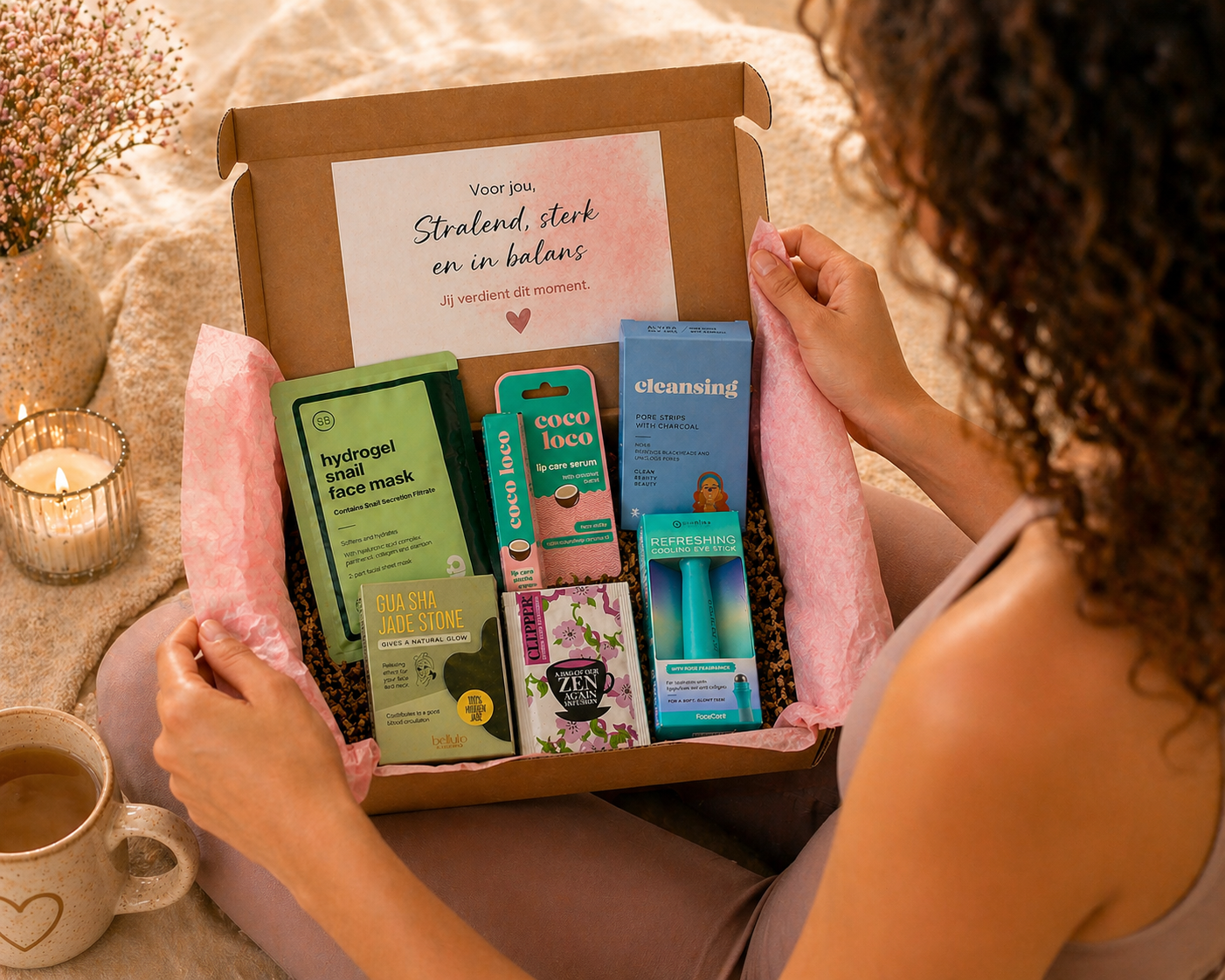 Glow & Relax Box - Luxe Selfcare Brievenbuscadeau voor Haar
